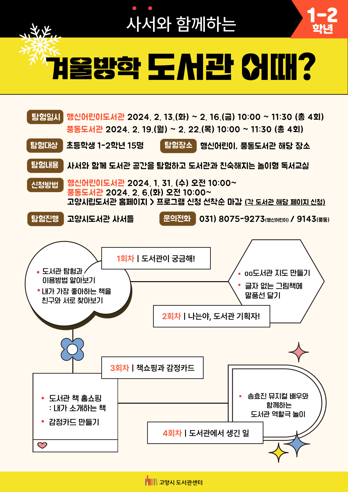 [풍동] (사서와 함께하는) 겨울방학 도서관 어때? [1~2학년]